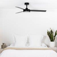 FARO BARCELONA Barth LED ceiling fan with light, black