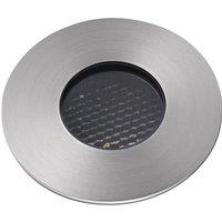 FARO BARCELONA LED recessed spotlight Grund, nickel-coloured, 8 cm, aluminium/stainless