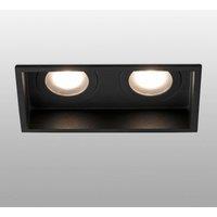 FARO BARCELONA Hyde recessed light, 2-bulb IP44 black