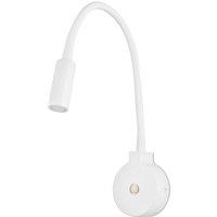 FARO BARCELONA Pixie LED wall light with flex arm, white