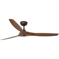 FARO BARCELONA Morea L ceiling fan, DC, 3 blades, dark brown