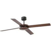 FARO BARCELONA Polea ceiling fan, dark wood/black