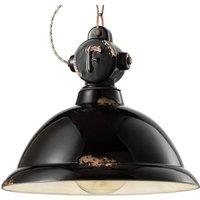 Ferroluce C1710 hanging light made of ceramic, black