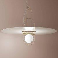 Fontana Arte White and golden LED hanging light Setareh