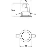 Fumagalli Teresa 90 LED downlight, GU10, CCT, 3.5W, black