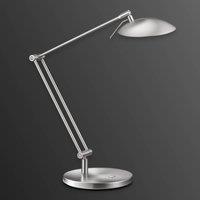 Knapstein LED desk lamp Coira, matt nickel