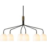 GUBI Howard 6-bulb chandelier 134x73 cm gunmetal/white