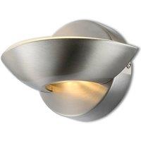 Globo LED wall light Cosimo, matt nickel