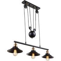 Globo 3-bulb pendant light Viktor - height-adjustable