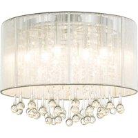 Globo Silver Sierra LED ceiling light, hanging elements