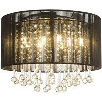 Globo Sierra LED ceiling light, silk lampshade