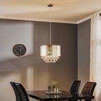 Globo Amy - silver fabric hanging light hanging elements