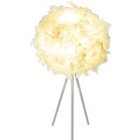 Globo Katunga tripod table lamp with real feathers