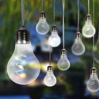 Globo 33708-10 LED solar string lights, metallic silver