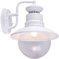 Globo Sella outdoor wall light, matt white steel