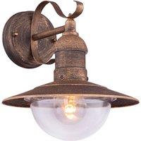 Globo Linda outdoor wall light with a vintage rust look