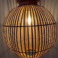 Globo Hildegard pendant light made of bamboo, 30 cm