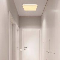 Globo Raina LED ceiling light, angular, wooden look
