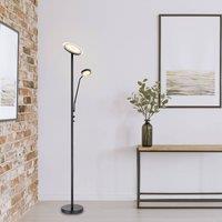 Globo Ernst LED floor lamp, flexible arm, black