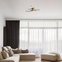 Globo Evita LED ceiling light in a wood look