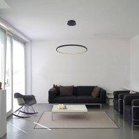 Globo Ralph LED hanging light, 1-bulb, black, 60cm