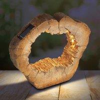 Globo LED solar tree trunk 36518, wood optic, 25.5 cm