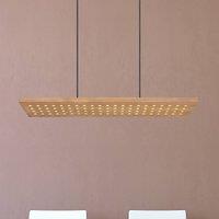 Globo Dolores LED hanging light, matt black/light brown