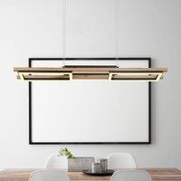 Globo Illa LED pendant light, wood design