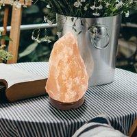 Globo Stone salt crystal table lamp, natural colour