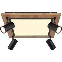 Globo Ulla ceiling light with LEDs, 5-bulb, 45x45cm