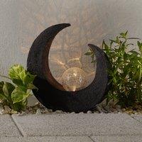Lindby LED solar decorative light Adem, rust brown, glass, 31 cm