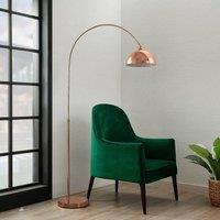 Lindby Lennart arc lamp, copper, height-adjustable, E27