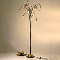 Hollnder Impressive LED floor lamp Fontaine brown-gold