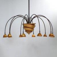 Hollnder Exclusive hanging lamp FONTAINE iron, brown-gold