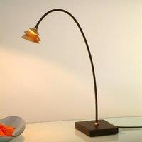 Hollnder Elegant table lamp SNAIL in iron - brown-gold