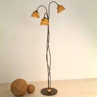 Hollnder Impressive floor lamp SNAIL 3-bulb brown-gold