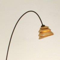 Hollnder Delicate floor lamp SNAIL 1 bulb Iron brown-gold