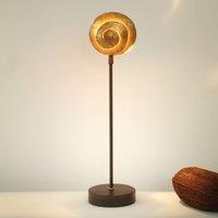 Hollnder Beautiful table lamp Schnecke Gold made of iron