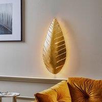 Hollnder Pietro wall light in leaf form, gold