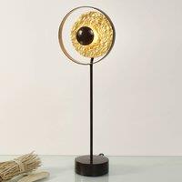 Hollnder Satellite table lamp, gold and brown, height 42 cm