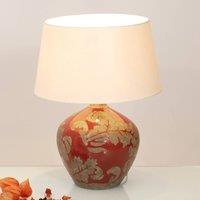 Hollnder Toulouse round table lamp, 42 cm high, red