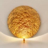 Hollnder LED wall light Traversa, shiny gold, 35 cm