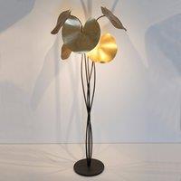Hollnder Controversia LED floor lamp, gold lampshade