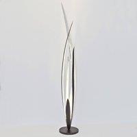 Hollnder Palustre - black, brown and silver floor lamp