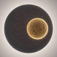 Hollnder Luina LED wall light, 80 cm, gold interior