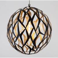 Hollnder Aeromodello pendant light, black-brown, gold