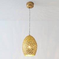 Hollnder Cavalliere pendant light, gold, 22 cm