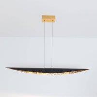 Hollnder LED pendant light Chiasso, black-brown/gold