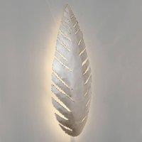 Hollnder Pietro wall light in leaf shape, silver