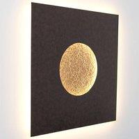 Hollnder Luina LED wall light, 80 x 80 cm, gold interior